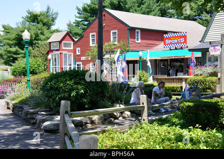 Negozi a Mystic, Connecticut, Stati Uniti d'America Foto Stock