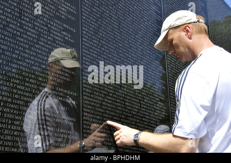 Il Memoriale dei Veterani del Vietnam, Washington DC, Stati Uniti d'America Foto Stock