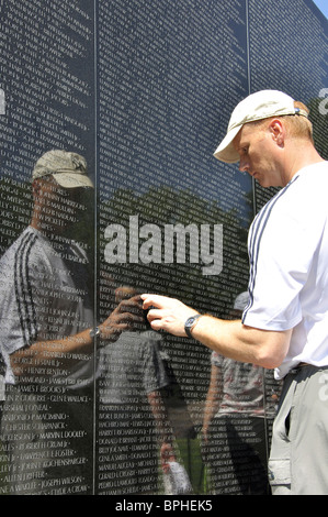 Il Memoriale dei Veterani del Vietnam, Washington DC, Stati Uniti d'America Foto Stock