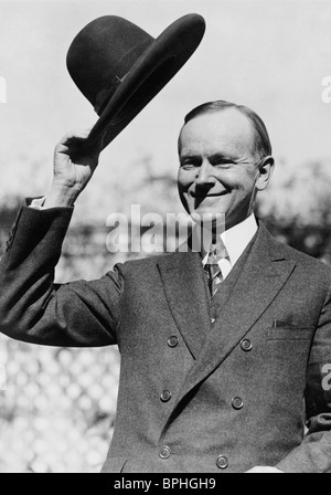 Foto d'epoca circa 1924 di Calvin Coolidge (1872 - 1933) - il trentesimo Presidente degli Stati Uniti (1923 - 1929). Foto Stock