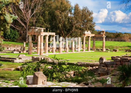 Resti del Santuario di Artemis a Vravrona in Grecia Foto Stock
