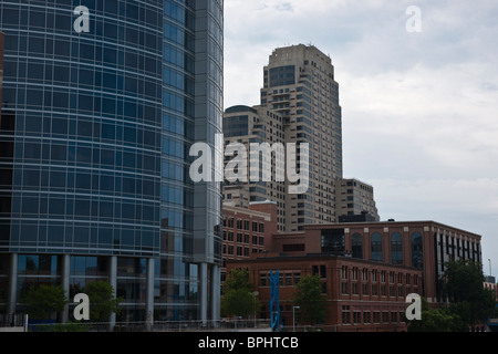 Città di Grand Rapids Lower Peninsula Michigan immagini immagini grande alta risoluzione basso angolo grande alta risoluzione orizzontale Stati Uniti alta risoluzione Foto Stock