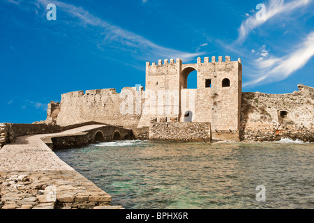 La fortezza veneziana a Methoni in Grecia. Foto Stock