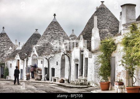 Trulli di Alberobello, regione Puglia, Italia. Foto Stock