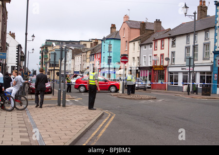 Scena di tiri e vittime di Derrick Bird, Whitehaven Cumbria Regno Unito Giugno 2010 Foto Stock