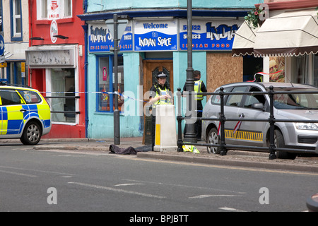 Scena di tiri e vittime di Derrick Bird, Whitehaven Cumbria Regno Unito Giugno 2010 Foto Stock