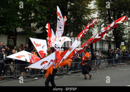 Attore al carnevale di Notting Hill Londra 2010 Foto Stock