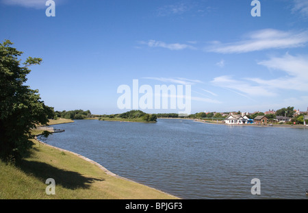 Fairhaven lago sulla costa di lancashire Foto Stock