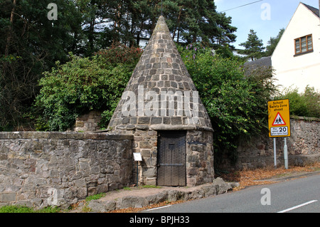 Il villaggio di lock-up, Breedon sulla collina, Leicestershire, England, Regno Unito Foto Stock