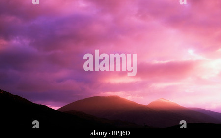 Killarney, Co. Kerry, Irlanda, del Macgillycuddy Reeks, vista da Dominik Moll Gap Foto Stock