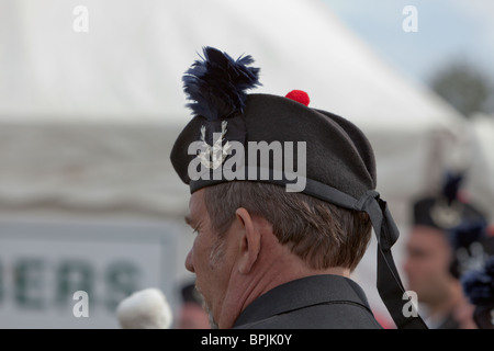 Seaforth Montanari Pipes & Drums usura della testina. Foto Stock