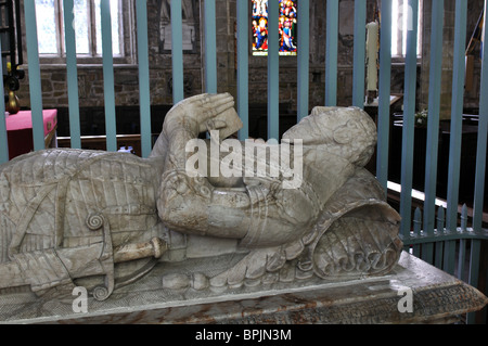 Un memoriale di Shirley nella Basilica di Santa Maria e San Hardulph Chiesa, Breedon sulla collina, Leicestershire, England, Regno Unito Foto Stock