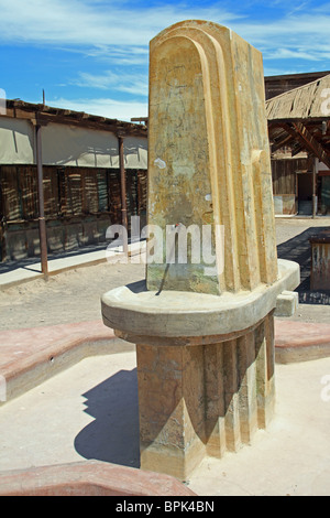 Fontana, Humberstone mining città fantasma, un sito Patrimonio Mondiale dell'UNESCO nel nord del Cile Foto Stock