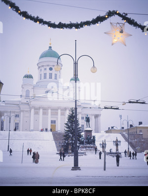 Helsinki a Natale, Finlandia Foto Stock
