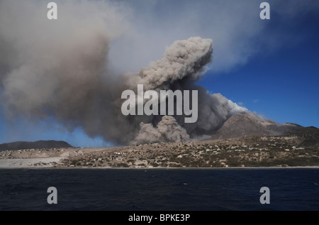 Febbraio 1, 2010 - Soufriere Hills eruzione, Isola di Montserrat, dei Caraibi. Foto Stock