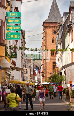 Scena di strada in Zell, la valle di Mosel, Germania Foto Stock