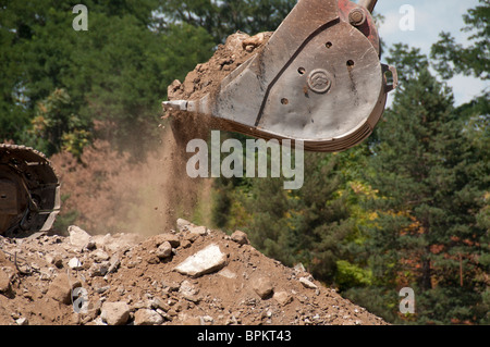 Demolizione di vecchio edificio. Foto Stock