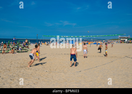 Spiaggia sabbiosa a Swinoujscie Pomerania occidentale della Polonia in Europa Foto Stock