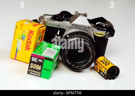 35MM Pentax fotocamera reflex con pellicola. Foto Stock