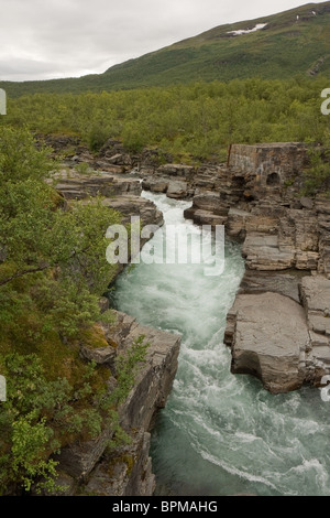 Abisko National Park nel nord della Svezia. Fiume Abiskojakka Foto Stock