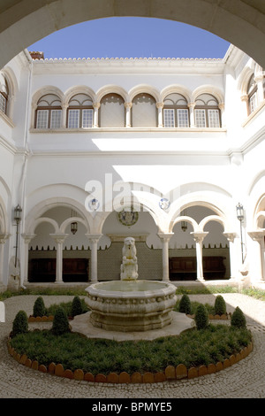 Condes de Castro Guimaraes, Biblioteca Museo di Marechal Carmona Park, Cascais vicino a Lisbona, Portogallo Foto Stock