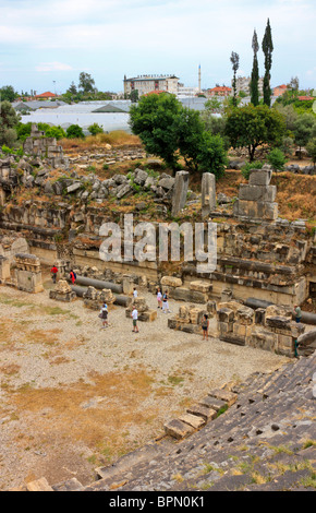 Rovine dell'Anfiteatro romano di Myra, Kale, Turchia Foto Stock