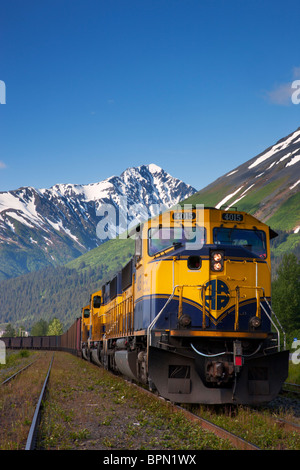 Alaska Railroad, Seward, Alaska. Foto Stock