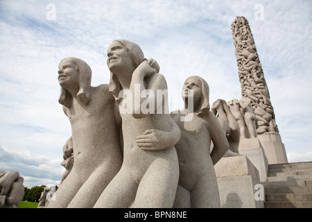 Parco delle Sculture di Vigeland, parte del Parco Frogner, situato a Oslo, Norvegia. Foto:Jeff Gilbert Foto Stock