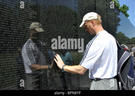 Il Memoriale dei Veterani del Vietnam, Washington DC, Stati Uniti d'America Foto Stock