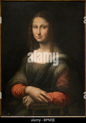 Copia di "Gioconda di Leonardo' Anonimo XVI secolo del Museo di Prado - Madrid Foto Stock