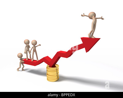 Grafico di successo nel business Foto Stock