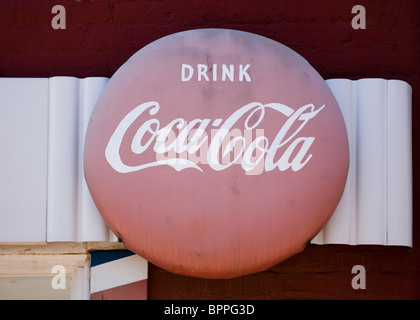 Antique Coca Cola segno - USA Foto Stock