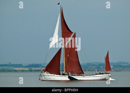 Il Tamigi barcone sul fiume Blackwater Foto Stock