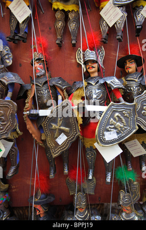 Tradizionale pupi siciliani, Sicilia, Italia Foto Stock