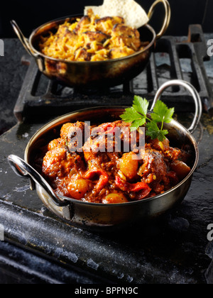 Piri Piri curry di Pollo & Riso, cibo indiano ricetta immagini, foto e immagini Foto Stock