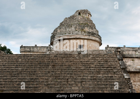 Osservatorio, El Caracol, Chichen Itza rovine, Yucatan, Messico Foto Stock