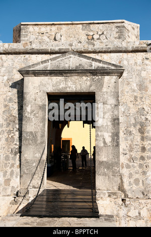 Fuerte San Miguel Museum, Campeche, Yucatan, Messico Foto Stock