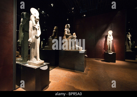 L'Italia, Torino, le staue sala del Museo Egizio Foto Stock