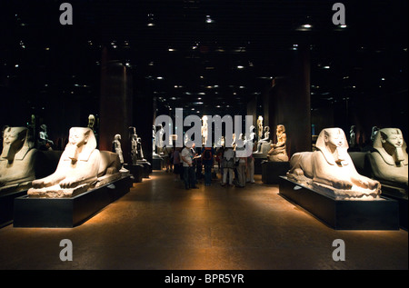 L'Italia, Torino, le staue sala del Museo Egizio Foto Stock