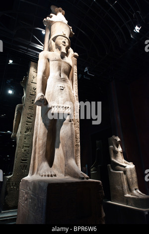 L'Italia, Torino, le staue sala del Museo Egizio Foto Stock