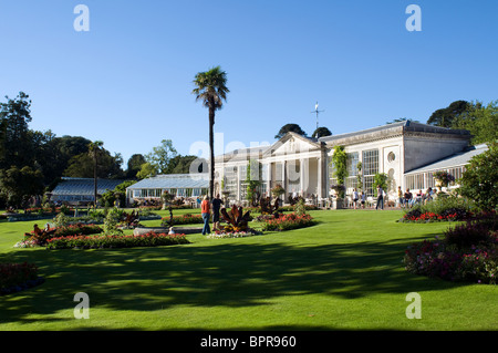 La Casa delle Palme del Bicton Park Giardini Botanici 63 acri di giardino in stile XVIII secolo. Foto Stock