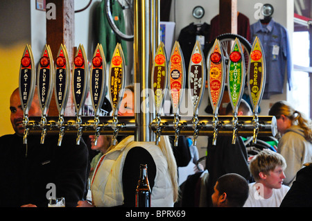 Interior shot del Nuovo Belgio Brewing Company, Fort Collins, Colorado Foto Stock