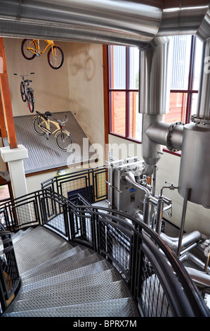 Interior shot del Nuovo Belgio Brewing Company, Fort Collins, Colorado Foto Stock