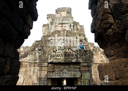 Wat Nokor, Kompong Cham, Cambogia Foto Stock