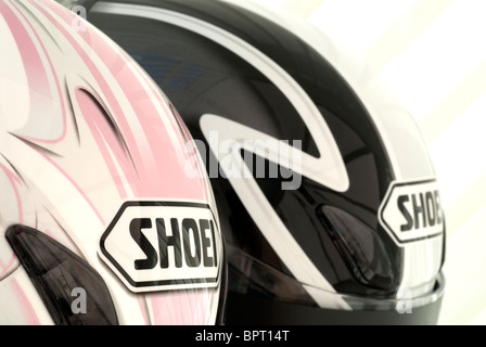 Shoei casco del motociclo Foto Stock