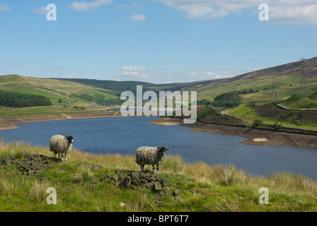 Il serbatoio Woodhead, Longdendale (A628 road), Peak National Park, Derbyshire, in Inghilterra, Regno Unito Foto Stock