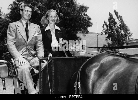 RONALD REAGAN & JANE WYMAN ha sposato l'attore e attrice (1941). Foto Stock