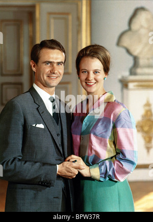 HENRIK & MARGRETHE II DI DANIMARCA REGINA DANESE CON LA CONSORTE 10 Giugno 1967 Foto Stock