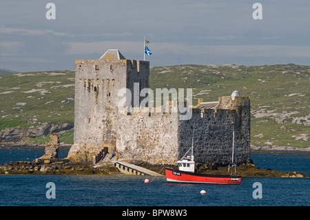 Il castello di Kisimul siede in Castlebay sull isola di Barra, Ebridi Esterne Western Isles. La Scozia. SCO 6527 Foto Stock