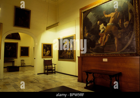 Dipinti del medievale italiana artista Mattia Preti in mostra presso il Museo delle Belle Arti a La Valletta a Malta. Foto Stock